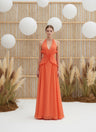 Hollow-out Halter Floor-length Dress